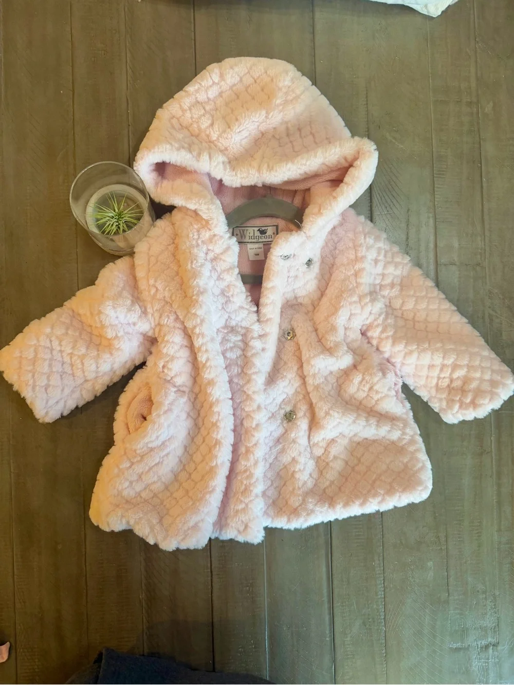 Gilts Widgeon Pink Plush Hooded Coat